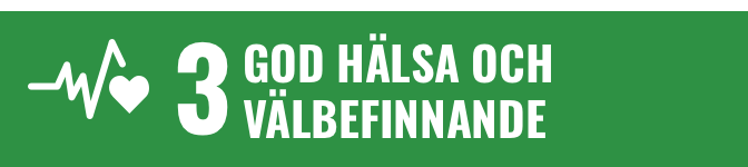 FN:s globala mål 3: god hälsa och välbefinnande.